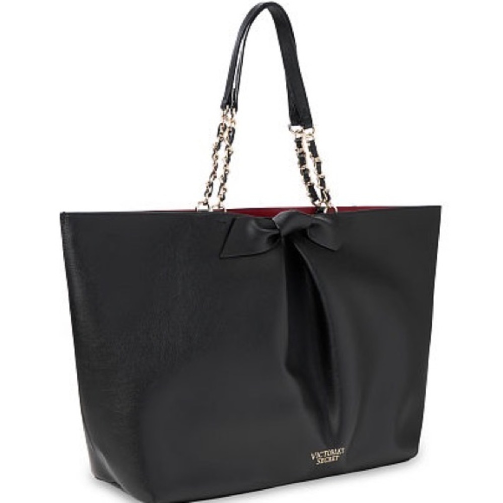 VS Bow Tote Vegan Leather Chain Strap new